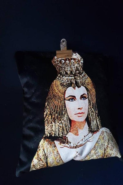 Velvet Print Cleopatra, Elizabeth Taylor Cushion